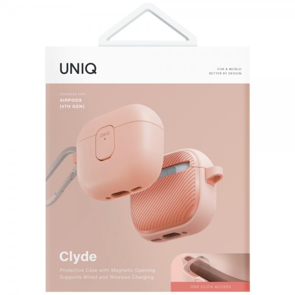 UNIQ AirPods 4 Deksel Clyde Rosa