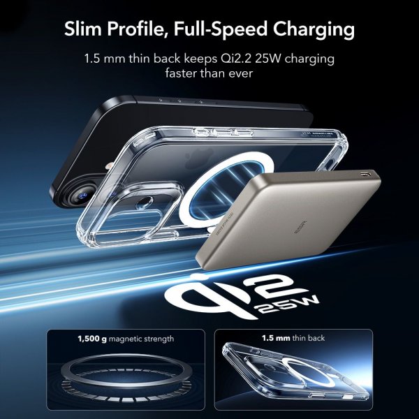 ESR iPhone 17 Deksel og Skjermbeskytter Classic Hybrid MagSafe Set Transparent