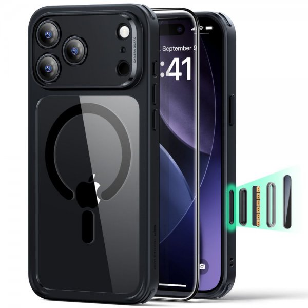 ESR iPhone 17 Pro Max Deksel og Skjermbeskytter Classic Hybrid MagSafe Set Svart Transparent