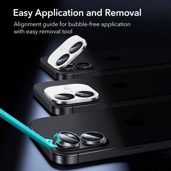 ESR iPhone 16/iPhone 16 Plus/iPhone 17 Kamerabeskytter Armorite Transparent