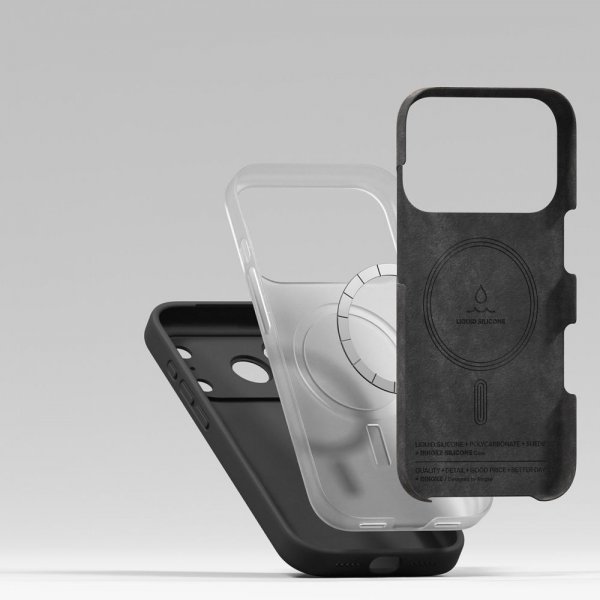 Ringke iPhone 17 Pro Max Deksel Silicone Magnetic Svart