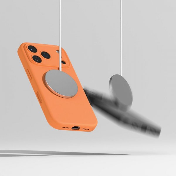 Ringke iPhone 17 Pro Max Deksel Silicone Magnetic Tangerine