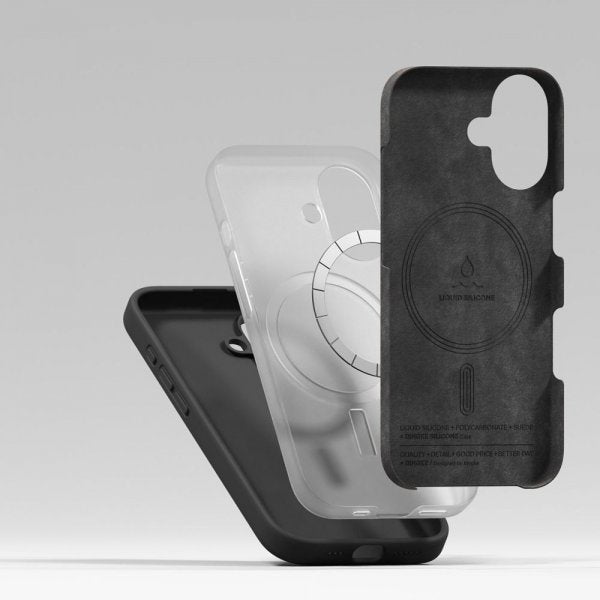 Ringke iPhone 17 Deksel Silicone Magnetic Svart