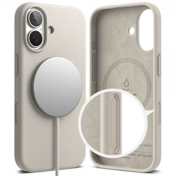 Ringke iPhone 17 Deksel Silicone Magnetic Stone