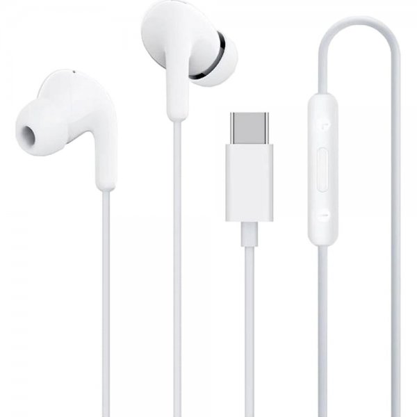 Xiaomi Kablede USB-C Hodetelefoner Type-C Earphones Hvit