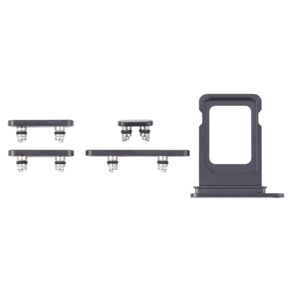 Knapper og SIM-kortholder for iPhone 16 Pro og 16 Pro Max - Svart