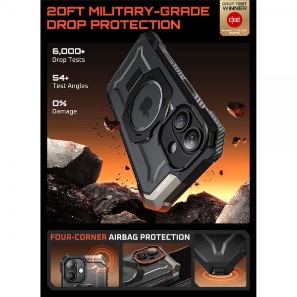 Supcase iPhone 17 Deksel UB Grip MagSafe Svart