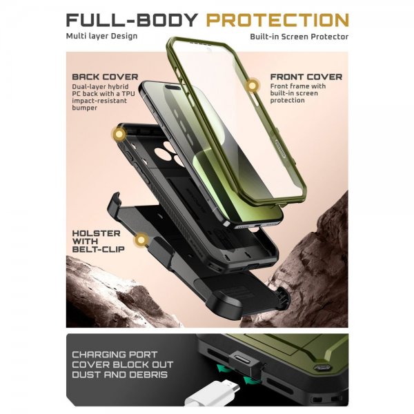 Supcase iPhone 17 Pro Deksel UB Pro Grønn
