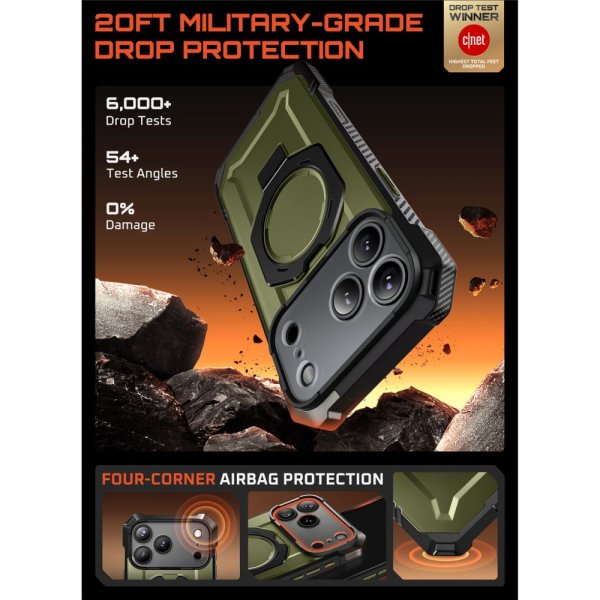 Supcase iPhone 17 Pro Deksel UB Grip MagSafe Grønn