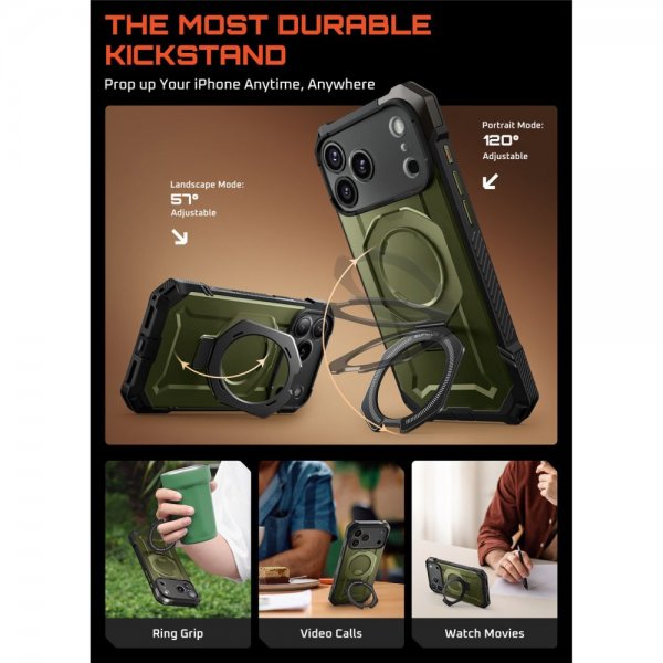 Supcase iPhone 17 Pro Deksel UB Grip MagSafe Grønn