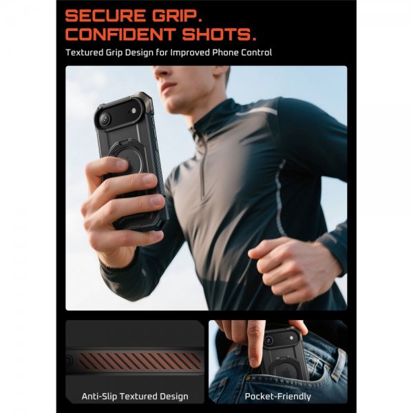Supcase iPhone Air Deksel UB Grip MagSafe Svart