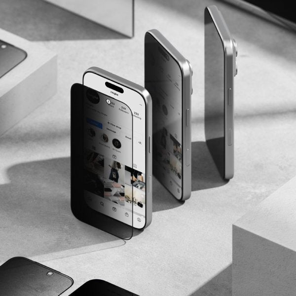 Ringke iPhone 17 Skjermbeskytter Easy Slide Privacy 2-pakning