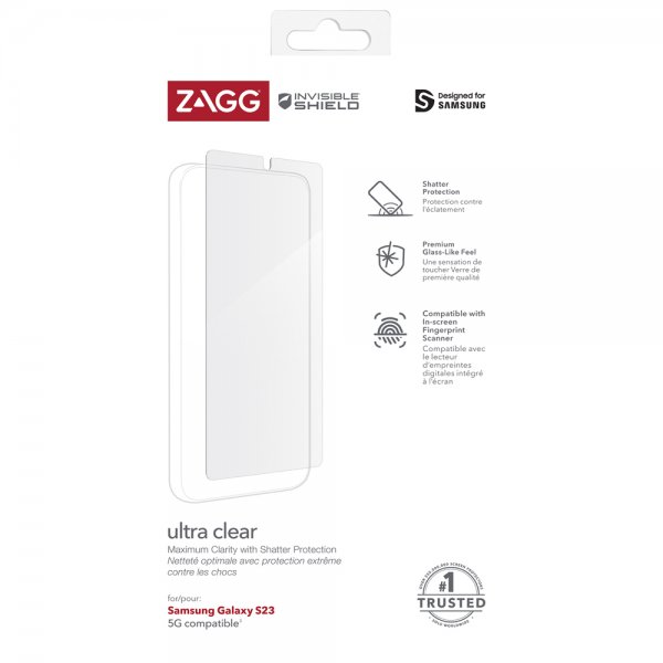 Zagg InvisibleShield Samsung Galaxy S23 Skjermbeskytter Ultra Clear