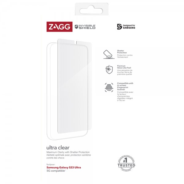 Zagg InvisibleShield Samsung Galaxy S23 Ultra Skjermbeskytter Ultra Clear