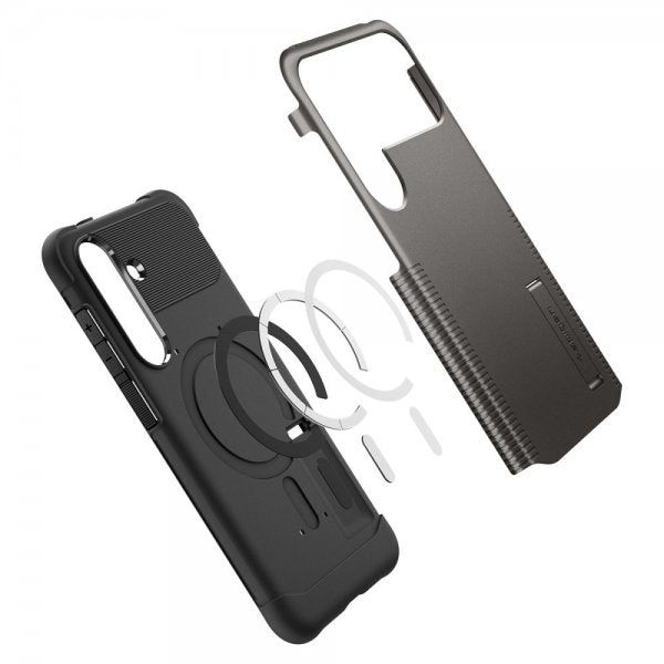 Spigen Samsung Galaxy S25 FE Deksel Slim Armor MagFit Gunmetal