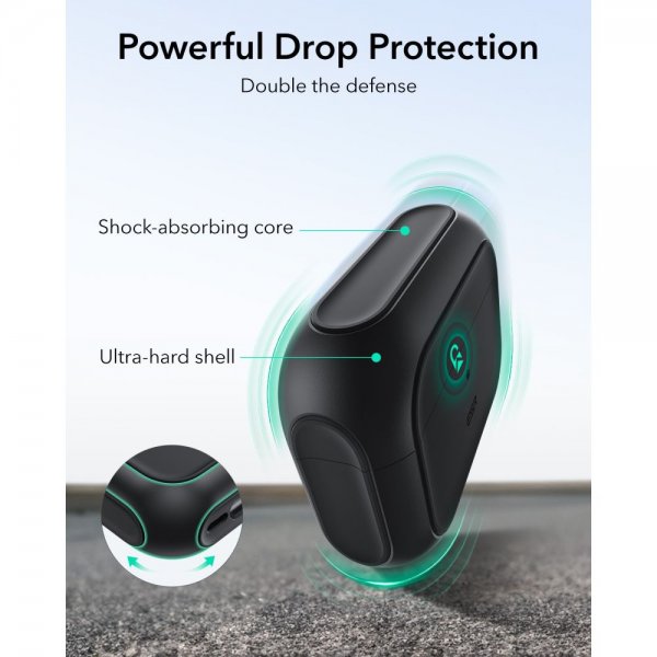 ESR AirPods Pro 3 Deksel Orbit Hybrid HaloLock Svart