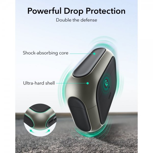 ESR AirPods Pro 3 Deksel Orbit Hybrid HaloLock Grå