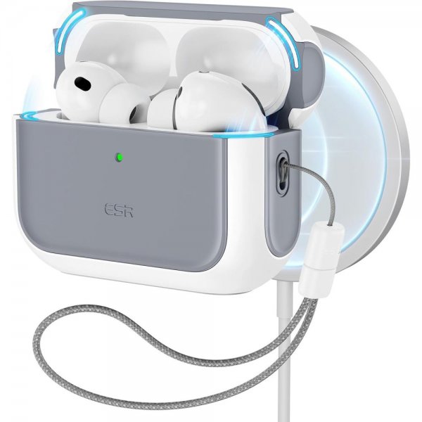 ESR AirPods Pro 3 Deksel Orbit Hybrid HaloLock Hvit