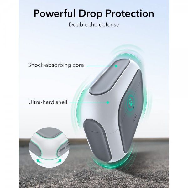 ESR AirPods Pro 3 Deksel Orbit Hybrid HaloLock Hvit