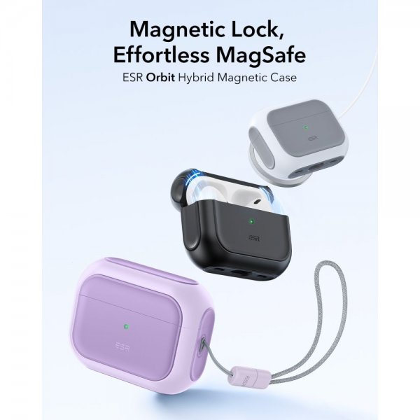 ESR AirPods Pro Deksel Orbit Hybrid HaloLock Lilla