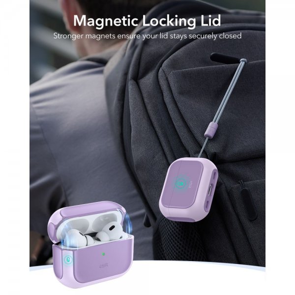 ESR AirPods Pro Deksel Orbit Hybrid HaloLock Lilla