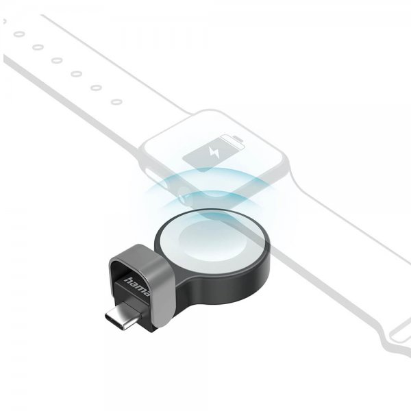 Hama Apple Watch Lader med USB-C kontakt Svart