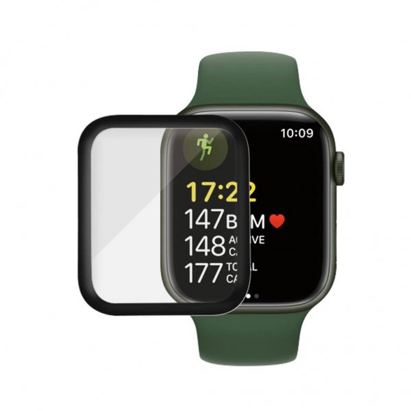 PanzerGlass Apple Watch 41mm (Series 7/8/9) Skjermbeskytter Antibacterial Svart