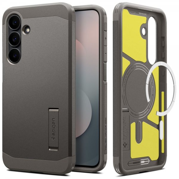 Spigen Samsung Galaxy S25 FE Deksel Tough Armor MagFit Gunmetal