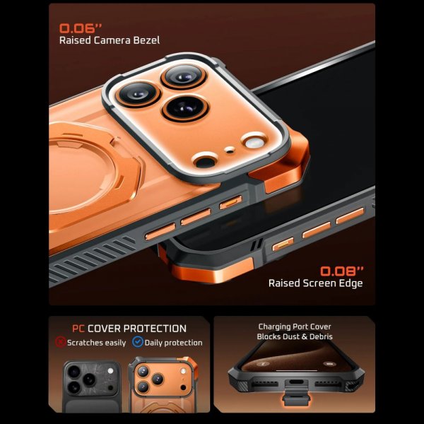 Supcase iPhone 17 Pro Max Deksel UB Grip MagSafe Oransje