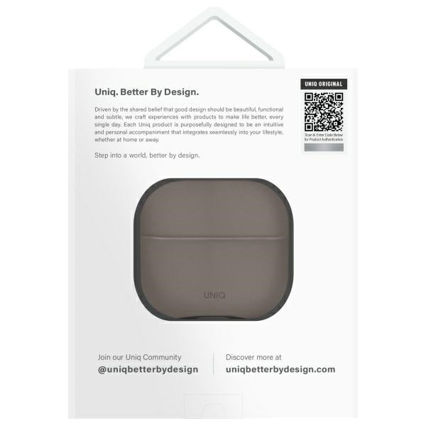 UNIQ AirPods 4 Deksel Lyden DS Grå