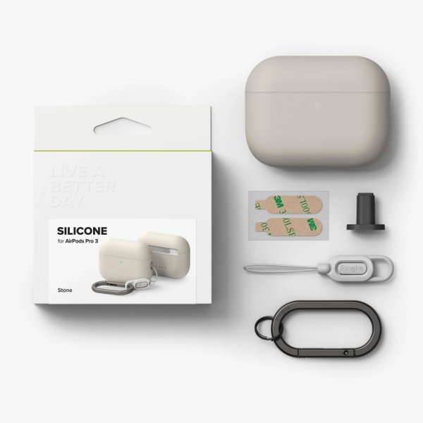 Ringke AirPods Pro 3 Deksel Silikoni Stone