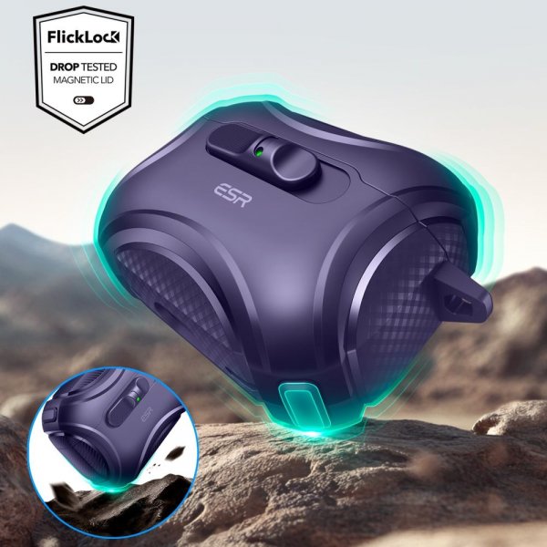 ESR AirPods Pro 3 Deksel Cyber FlickLock MagSafe Lilla