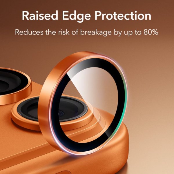 ESR iPhone 14/15/16/17 Pro & Pro Max Kamerabeskytter Armorite Oransje