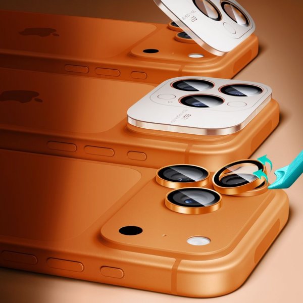 ESR iPhone 14/15/16/17 Pro & Pro Max Kamerabeskytter Armorite Oransje