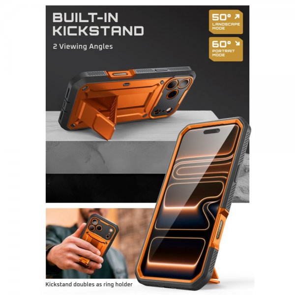 Supcase iPhone 17 Pro Deksel UB Pro Oransje