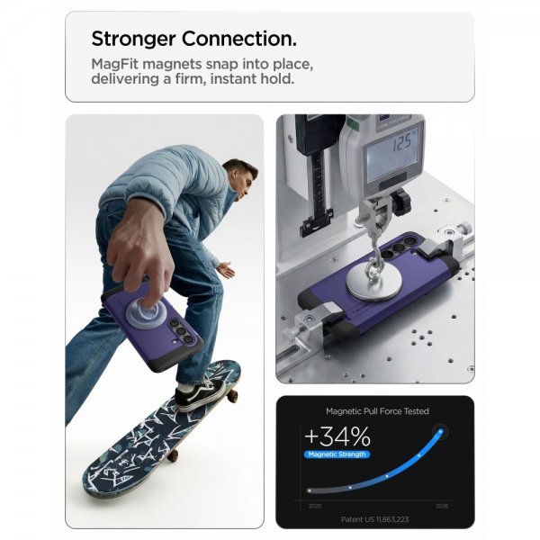 Spigen Samsung Galaxy S26 Deksel Tough Armor MagFit Ash Violet