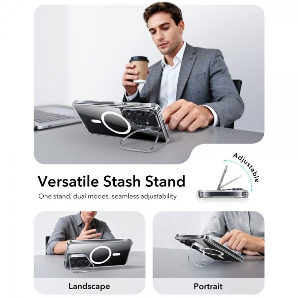 ESR Samsung Galaxy S26 Plus Deksel Classic Hybrid Kickstand MagSafe Transparent