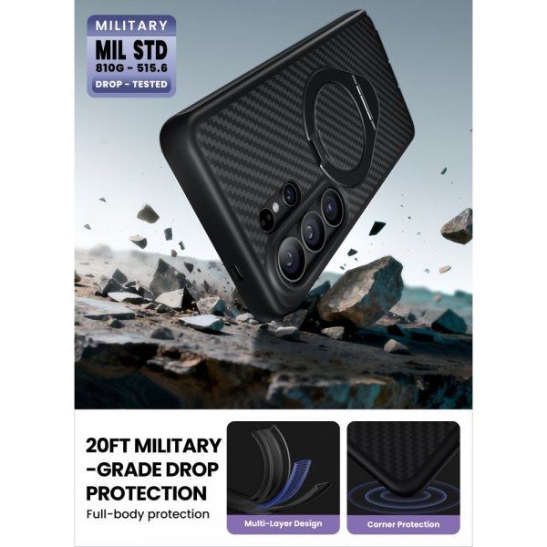 Supcase Samsung Galaxy S26 Ultra Deksel Cosmo MagSafe Kevlar Svart