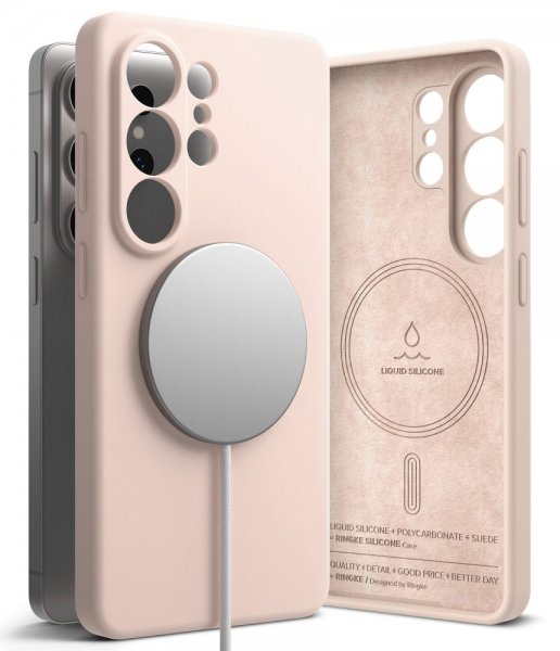 Ringke Samsung Galaxy S26 Ultra Deksel Silicone Magnetic Rosa