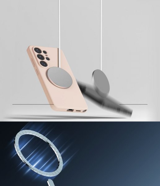 Ringke Samsung Galaxy S26 Ultra Deksel Silicone Magnetic Rosa
