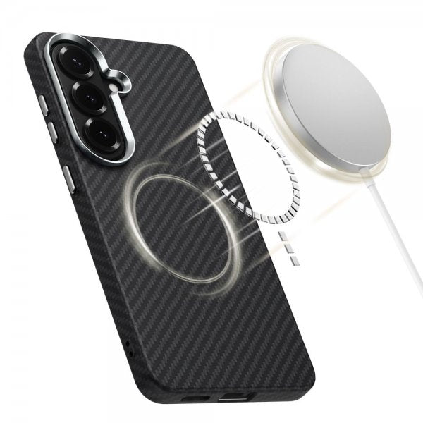 Tech-Protect Samsung Galaxy S26 Deksel Ion Carbon MagSafe Svart