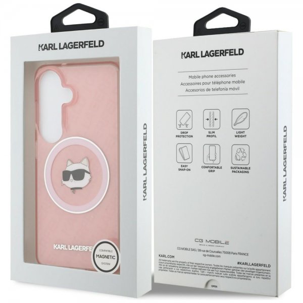 Karl Lagerfeld Samsung Galaxy S26 Deksel Choupette MagSafe Rosa