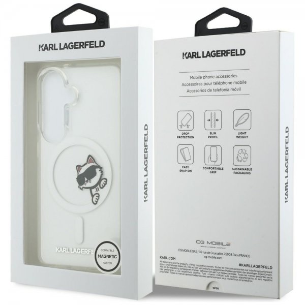 Karl Lagerfeld Samsung Galaxy S26 Deksel Choupette Peekaboo MagSafe Transparent
