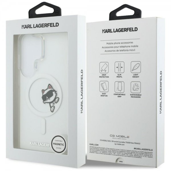 Karl Lagerfeld Samsung Galaxy S26 Ultra Deksel Choupette Peekaboo MagSafe Transparent