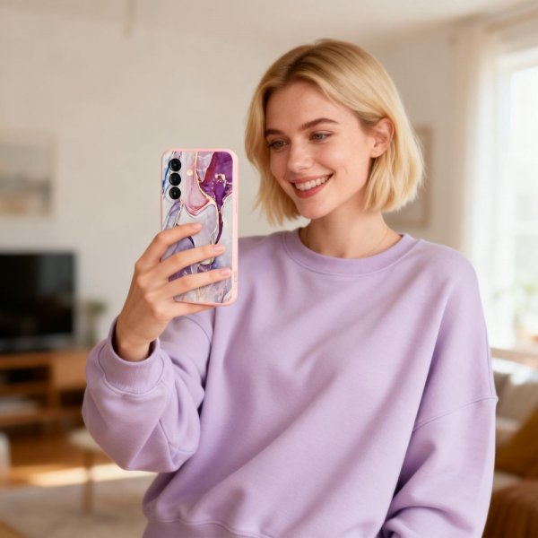 Tech-Protect Samsung Galaxy A57 Deksel Icon Pink Marble