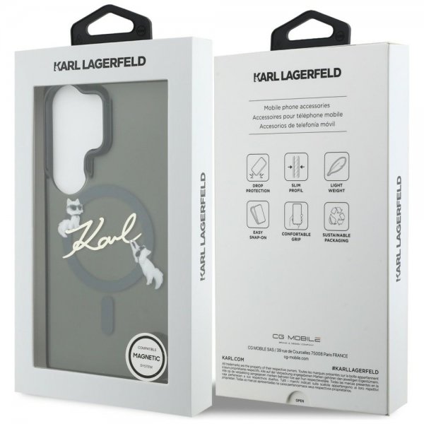 Karl Lagerfeld Samsung Galaxy S26 Ultra Deksel Script MagSafe Svart