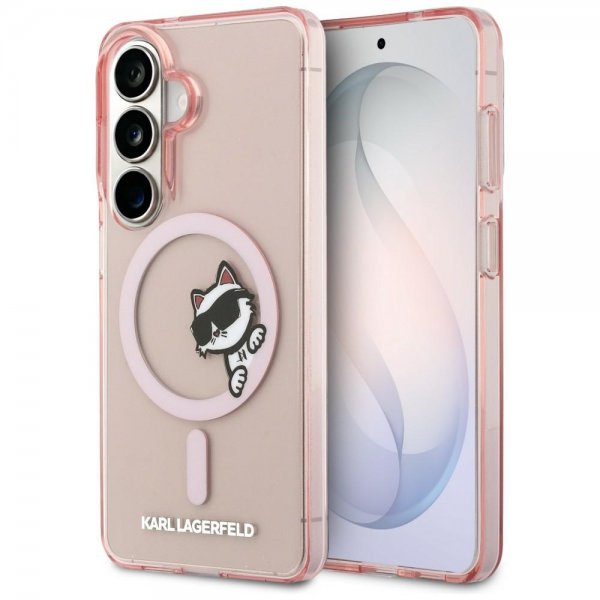 Karl Lagerfeld Samsung Galaxy S26 Deksel Choupette Peekaboo MagSafe Rosa