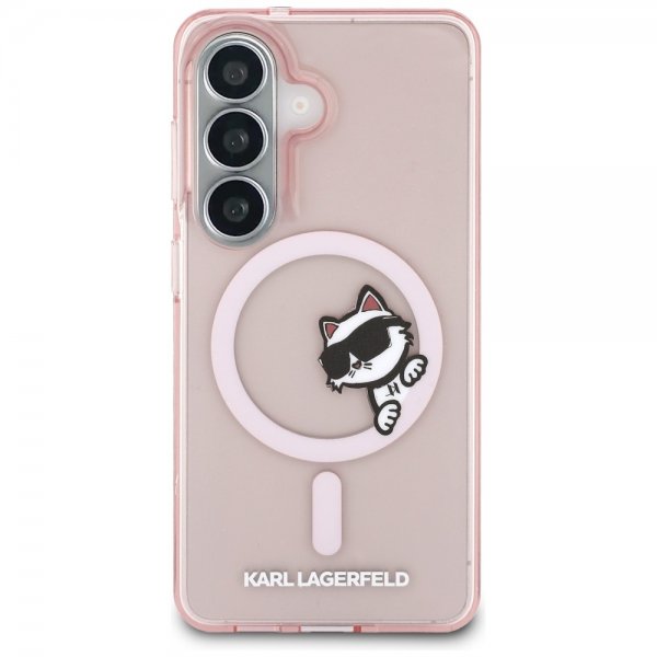 Karl Lagerfeld Samsung Galaxy S26 Deksel Choupette Peekaboo MagSafe Rosa