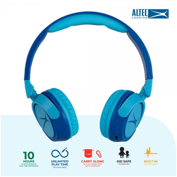 Altec Lansing Hodetelefoner Trådløs 2in1 On-Ear Blå