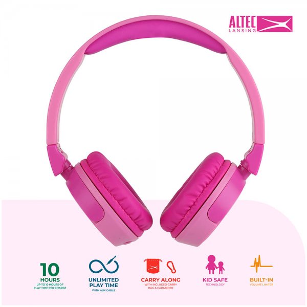 Altec Lansing Hodetelefoner Trådløs 2in1 On-Ear Rosa